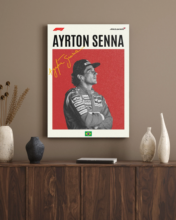 Ayrton Senna Aesthetic Poster – Legendary F1 Wall Art | POSTERYHUB