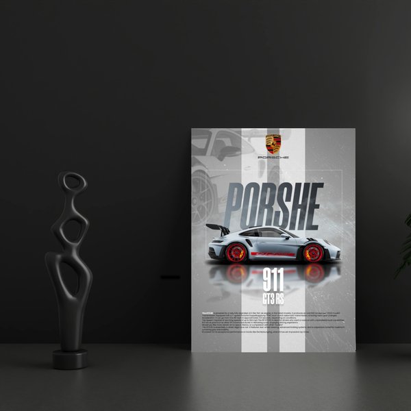 Blue Porsche Poster – Premium Sports Car Wall Art | POSTERYHUB