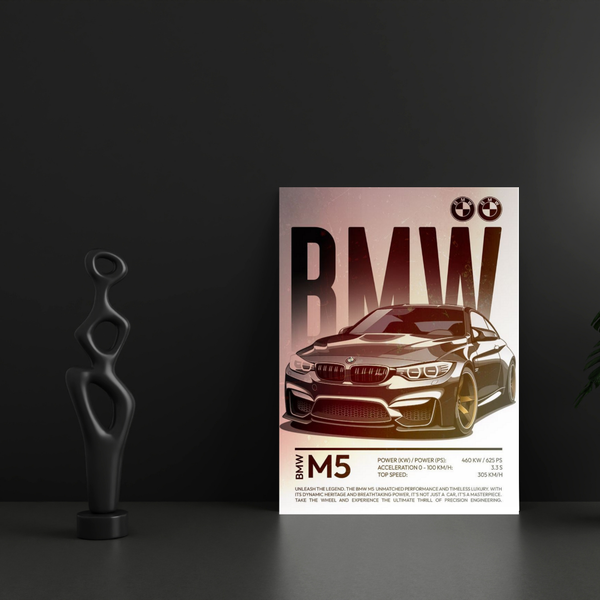 BMW M5 Poster – Premium Luxury Sports Car Wall Art | POSTERYHUB