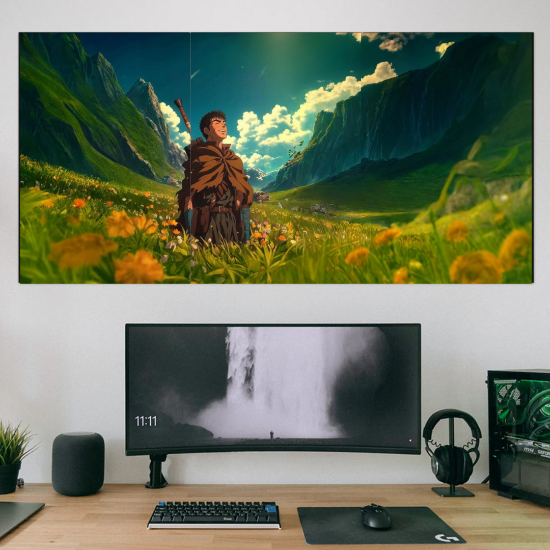 Anime Landscape Split Poster Set of 3 – Premium Wall Art | POSTERYHUB