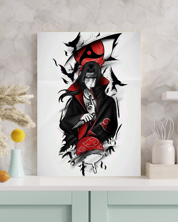 Itachi Aesthetic Poster – Minimal Anime Wall Art | POSTERYHUB